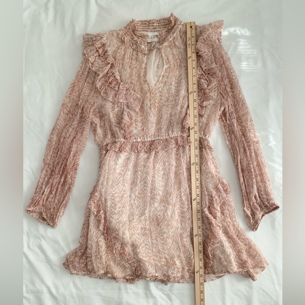 Cleobella Blush Ruffle Mini Dress – Size L - Picture 6 of 11